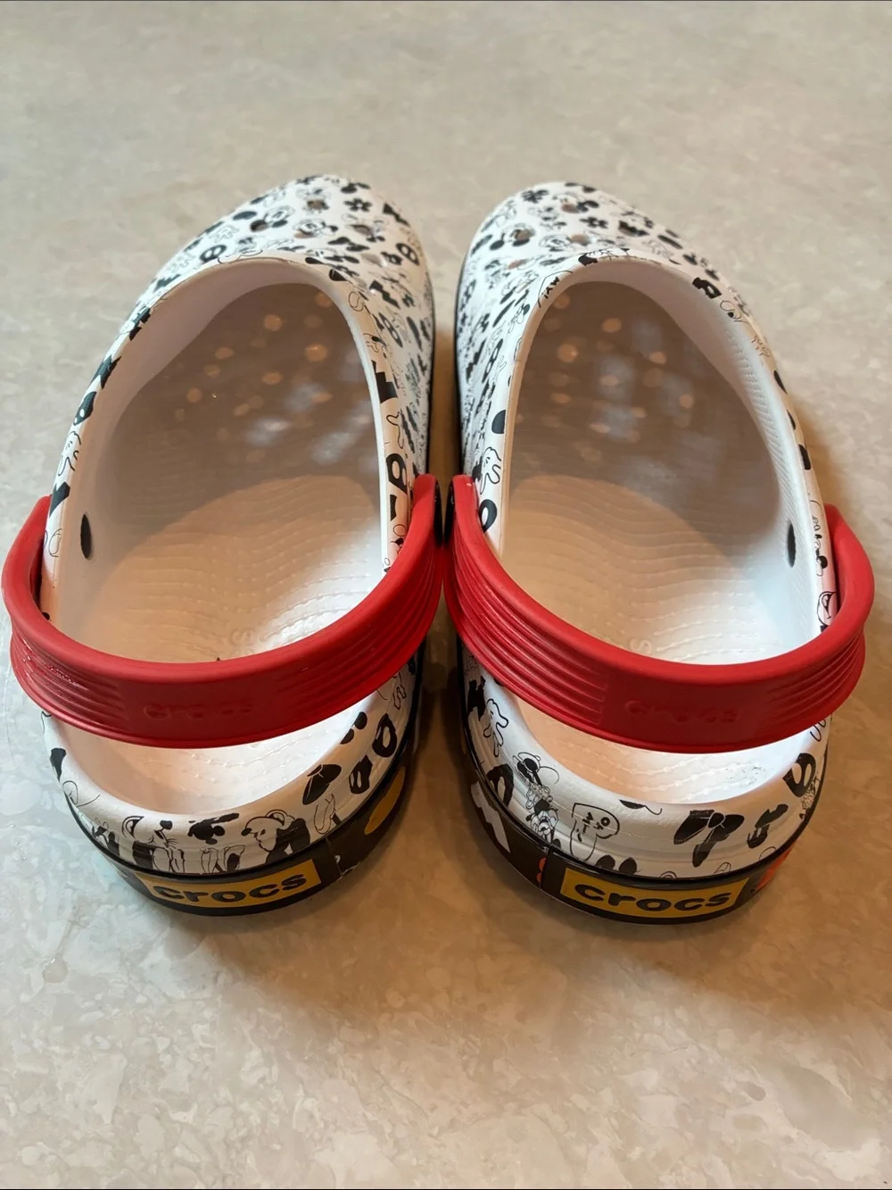 Disney Kids' White & Red Mickey Mouse Slip-On Crocs
